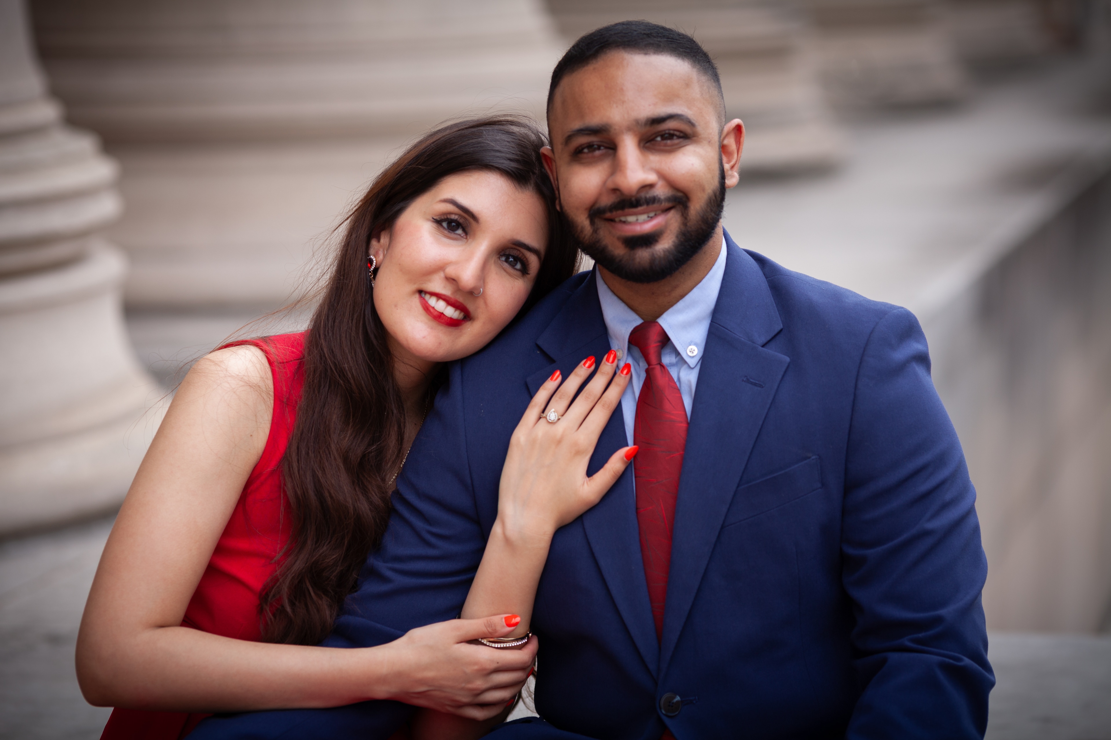 Simran and Parth portrait
