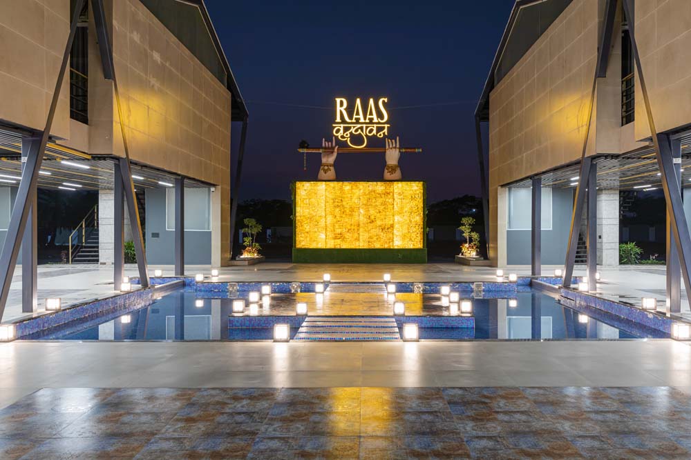 Poolside entrance at Raas by Vrindavan Resort